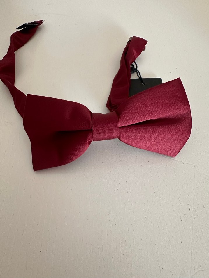 Erkek Bordo Düz Papyon - Görsel 2