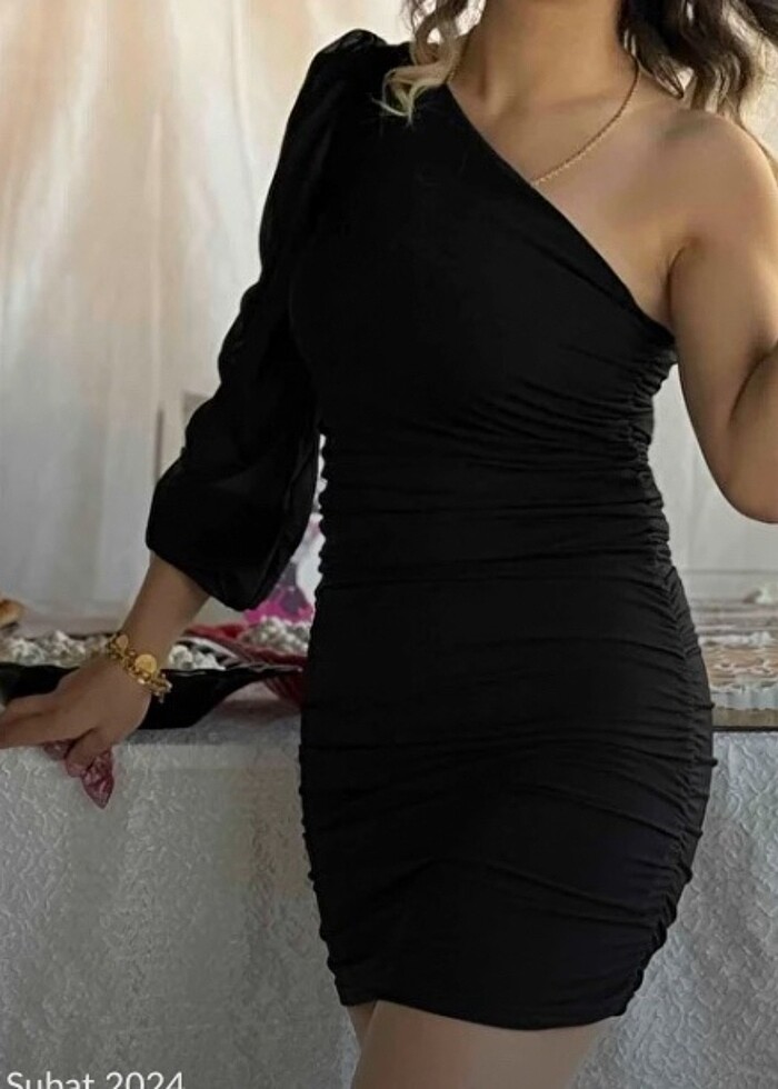 Tek kol Elbise - Görsel 3