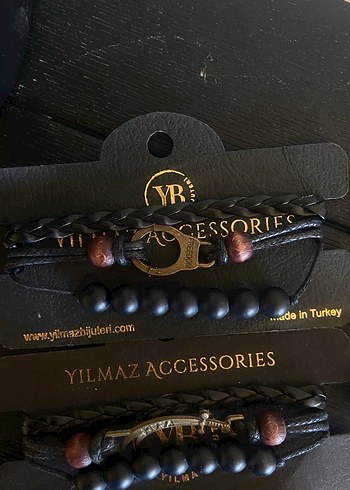 Bohem Tarz Siyah Erkek Bileklik 3 lü deri bileklik - Görsel 2