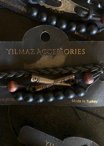 Bohem Tarz Siyah Erkek Bileklik 3 lü deri bileklik - Görsel 8