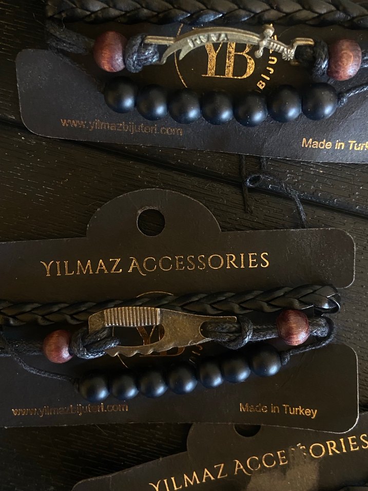Bohem Tarz Siyah Erkek Bileklik 3 lü deri bileklik - Görsel 4