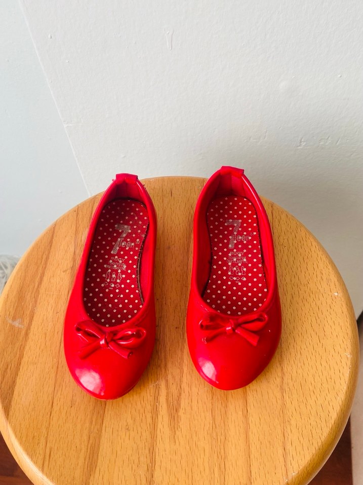 Kız Çocuk Kırmızı Fiyonklu Babet - Görsel 2