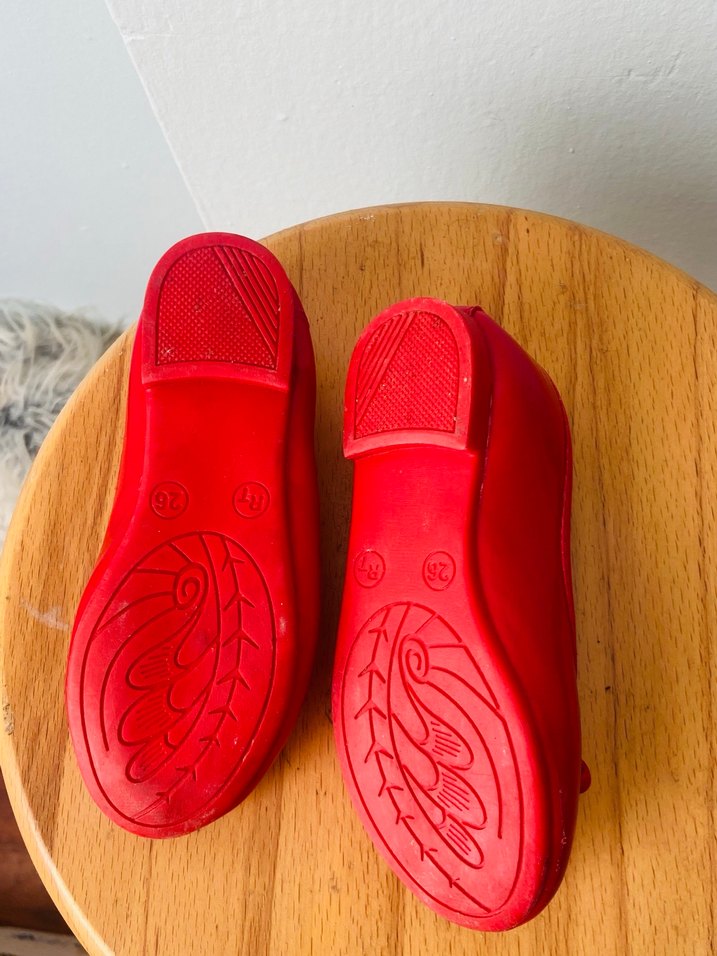 Kız Çocuk Kırmızı Fiyonklu Babet - Görsel 3