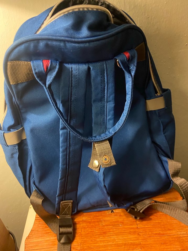 Mavi baskılı bebek çantası termal - Görsel 5