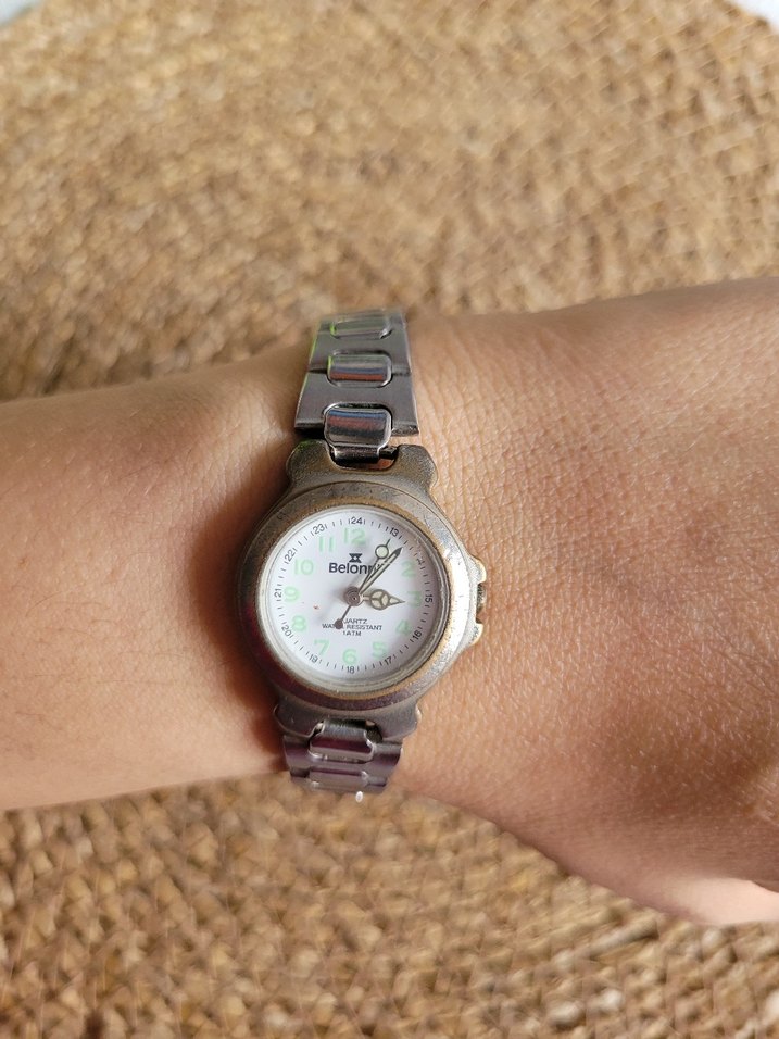 Belonni Çelik Gece Fosforlu Kadın Saat - Görsel 4