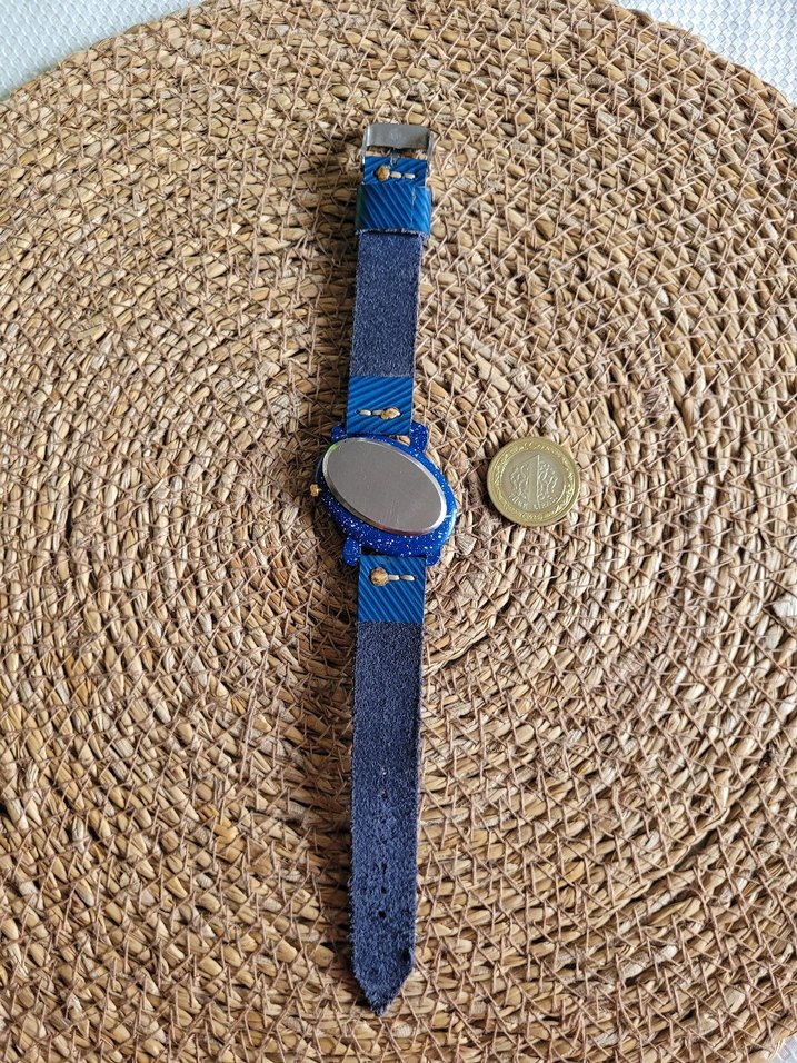 Metal Üzerine Seramik Görünümlü Vintage Saat - Görsel 2