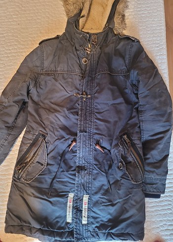 Bershka Erkek Laciver Uzun Mont - Görsel 6