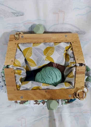 Boncuklu Çok Renkli Örgü Bohem Çanta - Görsel 4