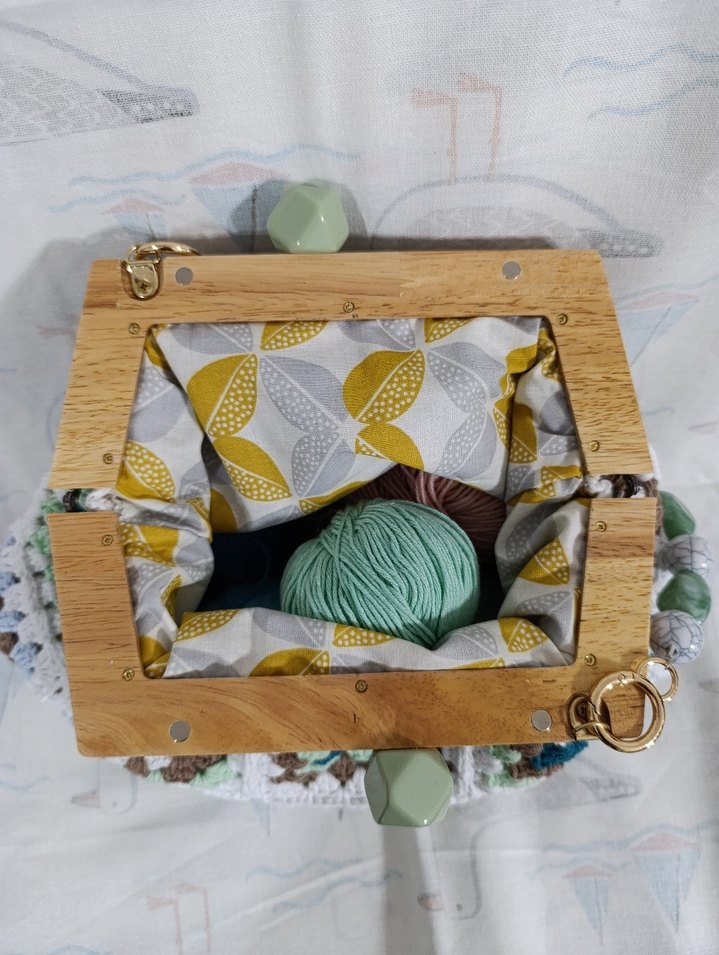 Boncuklu Çok Renkli Örgü Bohem Çanta - Görsel 4