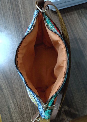 Renkli Örgü Bohem Kadın Çantası - Görsel 2