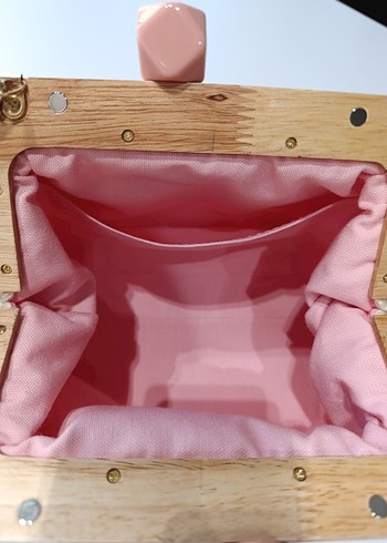 Pembe Örgü Kadın Çanta - Görsel 3