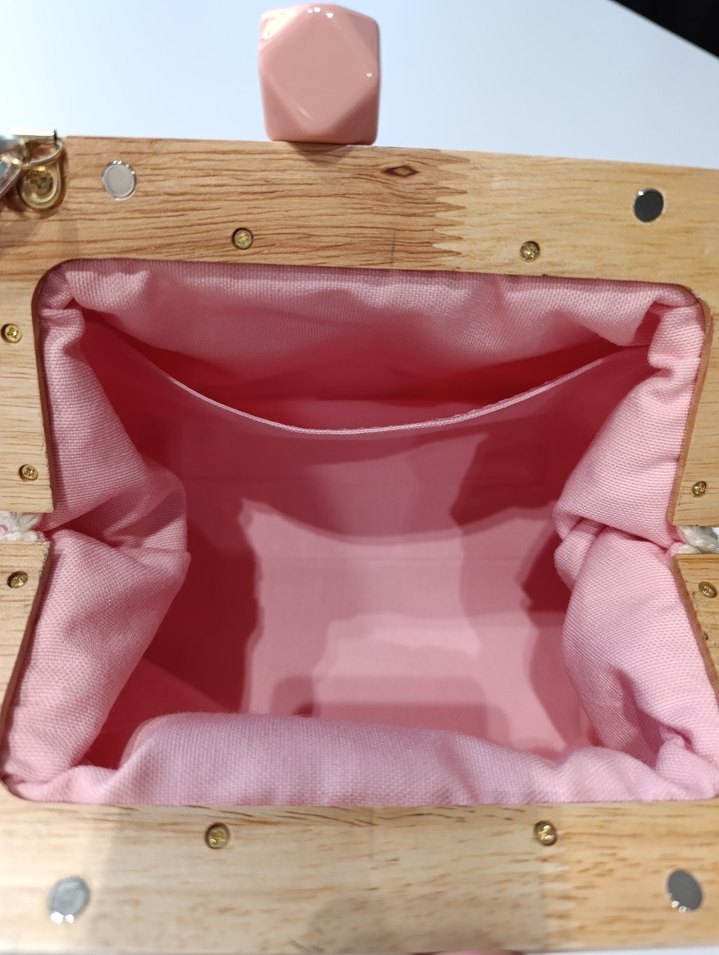 Pembe Örgü Kadın Çanta - Görsel 3