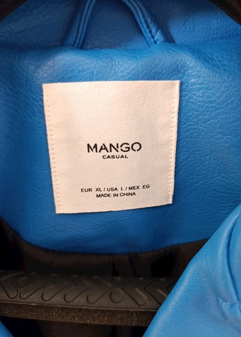 Mavi Deri Kadın Ceket - Mango - Görsel 5