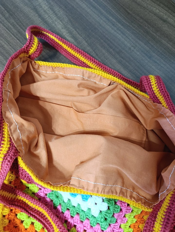 Renkli Bağlama Desenli Bohem Kadın Çantası - Görsel 2