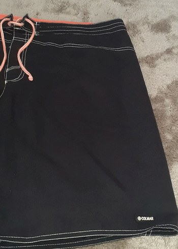 Siyah Midi Erkek Şort - Kemerli, Dar Kesim - Görsel 6