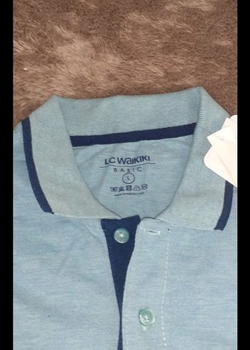 Mavi Düğmeli Erkek Polo Tişört - Görsel 7