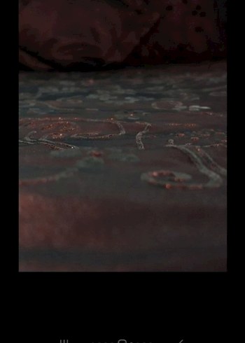 Bordo Nakışlı Yatak Örtüsü - Görsel 6