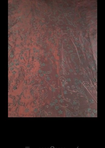 Bordo Nakışlı Yatak Örtüsü - Görsel 5