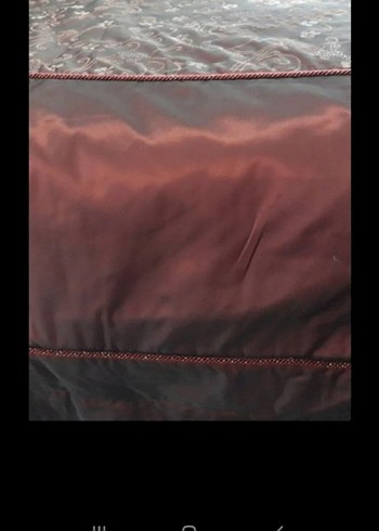 Bordo Nakışlı Yatak Örtüsü - Görsel 7