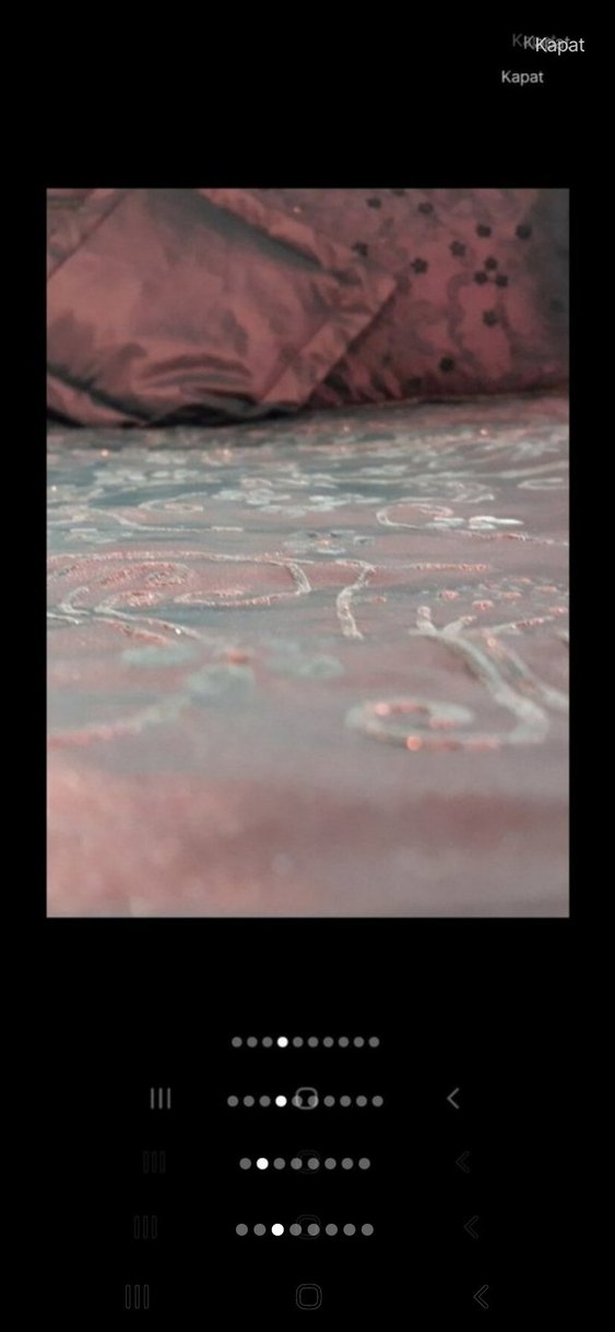 Bordo Nakışlı Yatak Örtüsü - Görsel 3