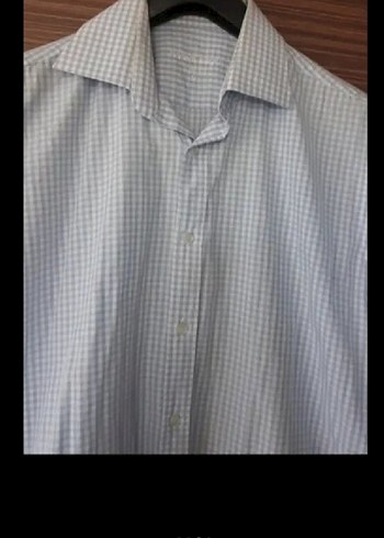 Mavi Keten Kısa Kollu Regular Fit Erkek Gömlek - Görsel 3