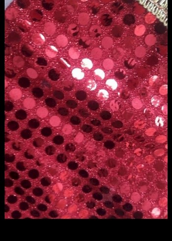 Kadın Kırmızı Payetli Şal - Görsel 4