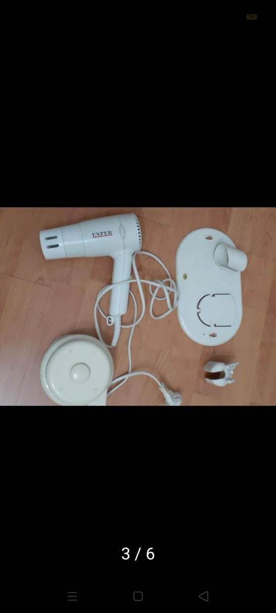 Beyaz Exter Duvar Montajlı Saç Kurutma Makinesi - Görsel 3