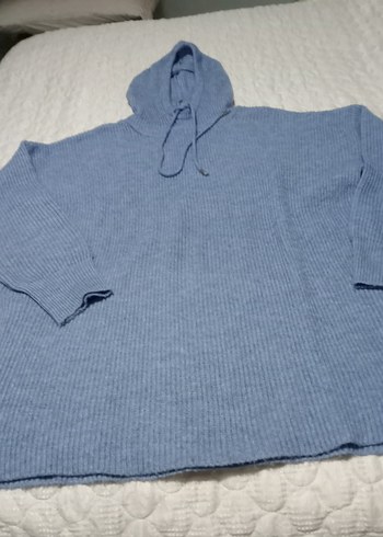 Kapüşonlu Gri Örgü Kadın Kazak
salaş kazak - Görsel 2