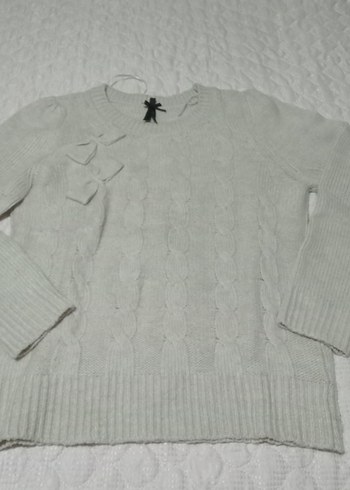 krem xside marka Örgü Kadın Triko Kazak - Görsel 2