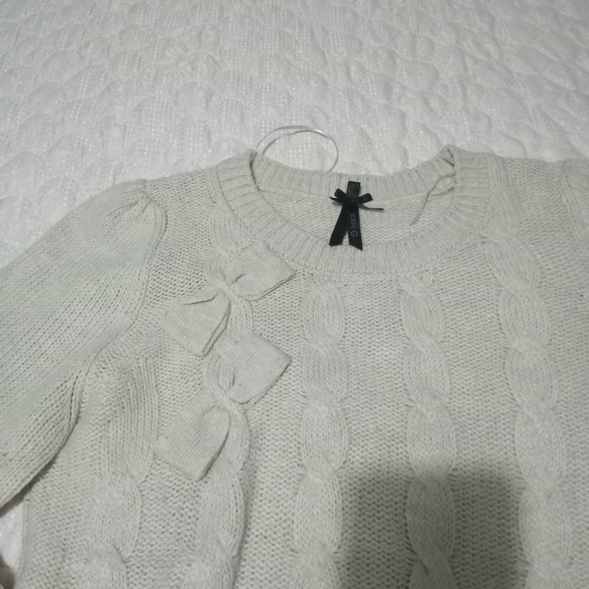 krem xside marka Örgü Kadın Triko Kazak - Görsel 5