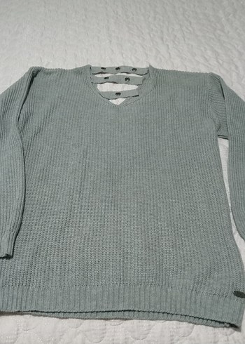 Gri Triko Kadın Uzun Kollu Kazak - Görsel 5