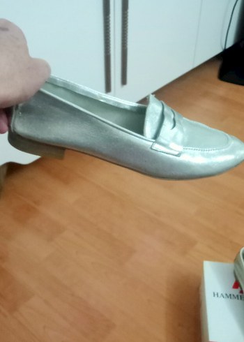 37 Beden Gri 37 numara Loafer Ayakkabı