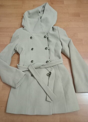 36.38 bedene uygun sıfır ayarında Kaşe mont kapüşonlu - Görsel 3