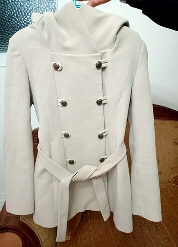 36.38 bedene uygun sıfır ayarında Kaşe mont kapüşonlu - Görsel 4