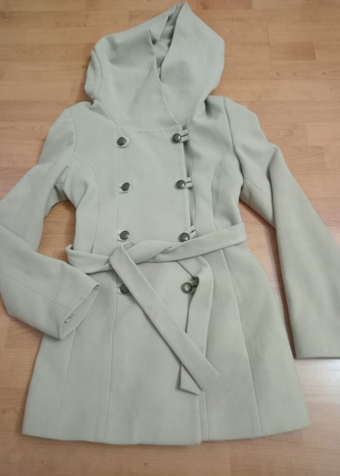 36.38 bedene uygun sıfır ayarında Kaşe mont kapüşonlu - Görsel 5