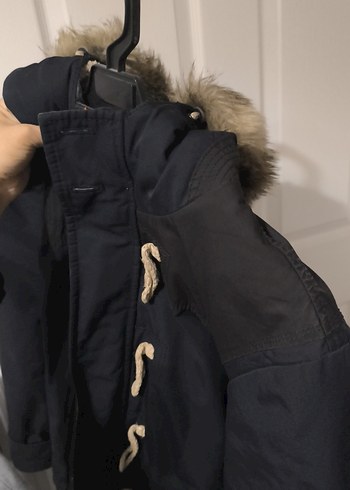 Düğmeli Siyah Erkek Çocuk Kaban - Görsel 7