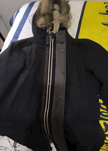 Düğmeli Siyah Erkek Çocuk Kaban - Görsel 6