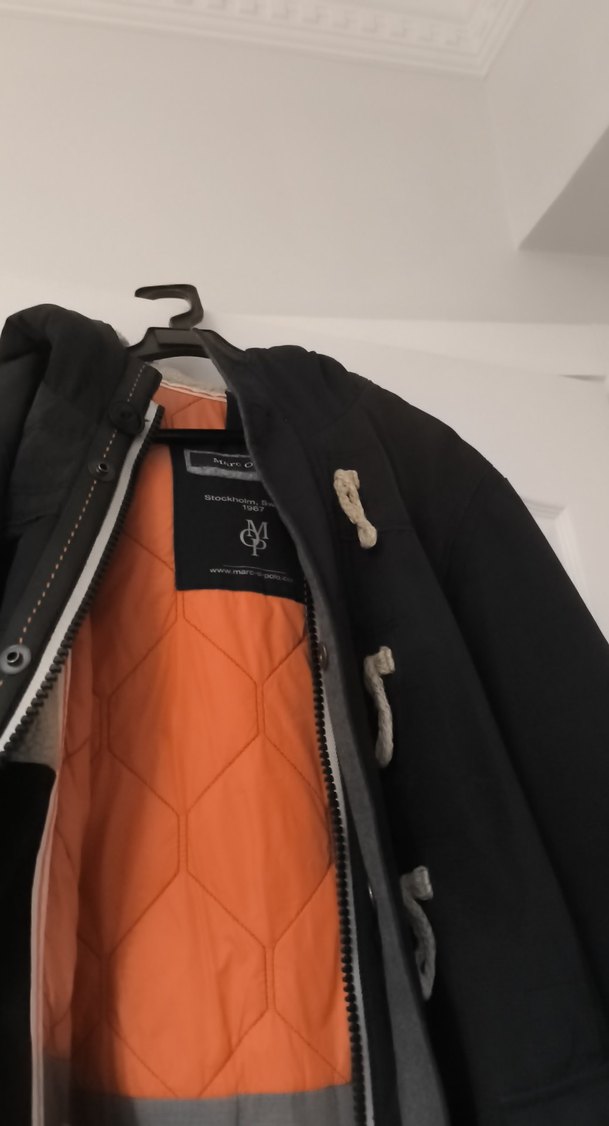 Düğmeli Siyah Erkek Çocuk Kaban - Görsel 2