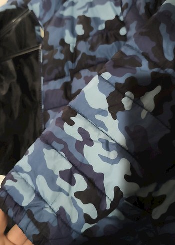 Mango Erkek Mavi Kamuflaj Yelek - Görsel 7