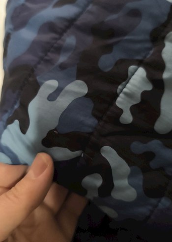 Mango Erkek Mavi Kamuflaj Yelek - Görsel 8