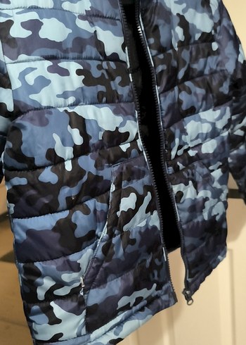 Mango Erkek Mavi Kamuflaj Yelek - Görsel 4