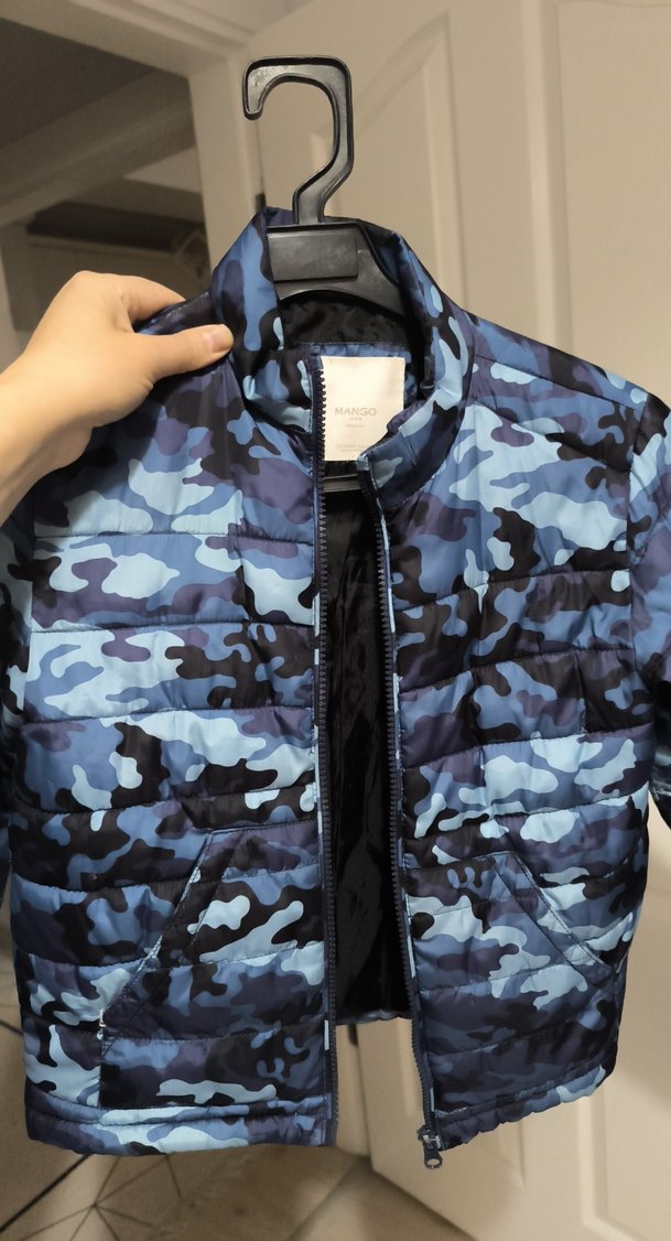 Mango Erkek Mavi Kamuflaj Yelek - Görsel 2