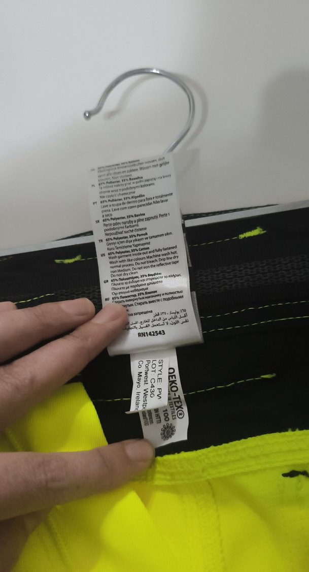 Erkek Sarı Mini Reflektörlü Kemerli Şort - Görsel 5