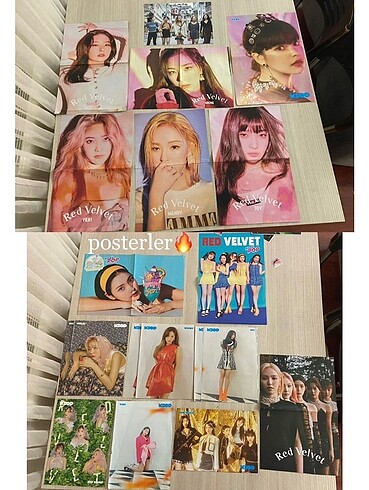 Beden çeşitli Renk red velvet revel poster dergi kpop pola kart sticker