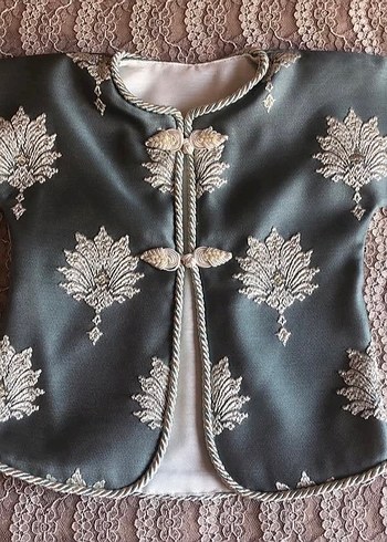 Mint Nakış desenli Çocuk kaftan Takım - Görsel 3