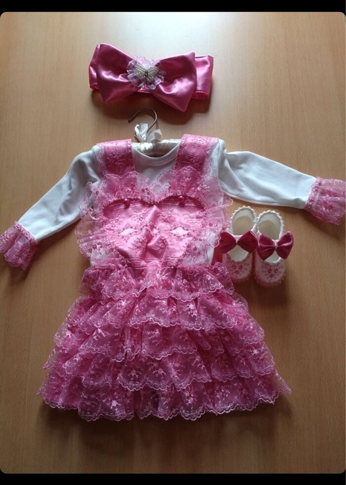 Pembe tüllü romper - Görsel 2