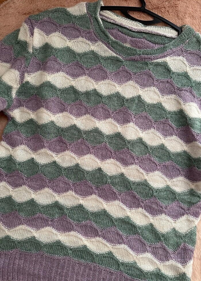 3 renkli kazak - Görsel 5