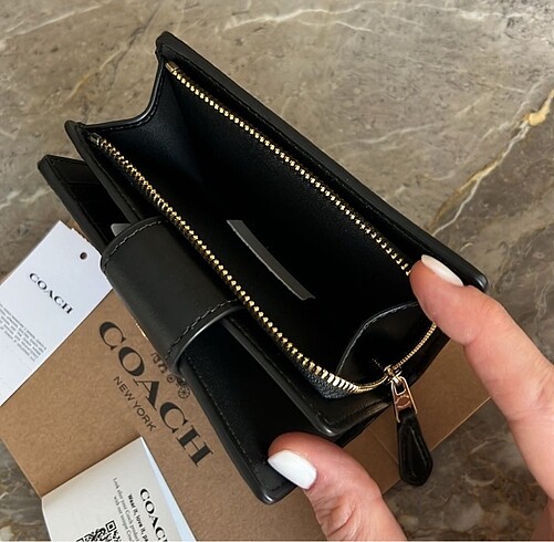 Beden kahverengi Renk Coach corner zip Wallet