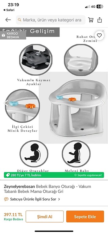 Bebek Banyo&Mama Oturağı
