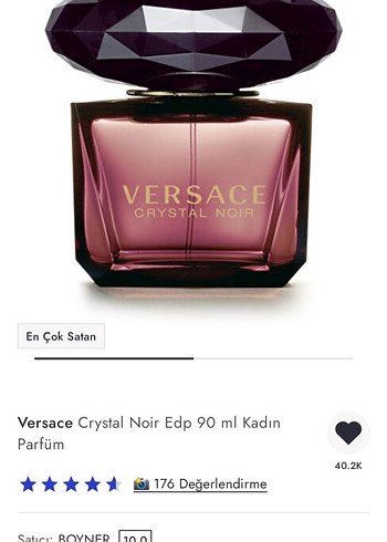 Beden Renk Versace Crystal Noir Kadın Parfümü 90 ml